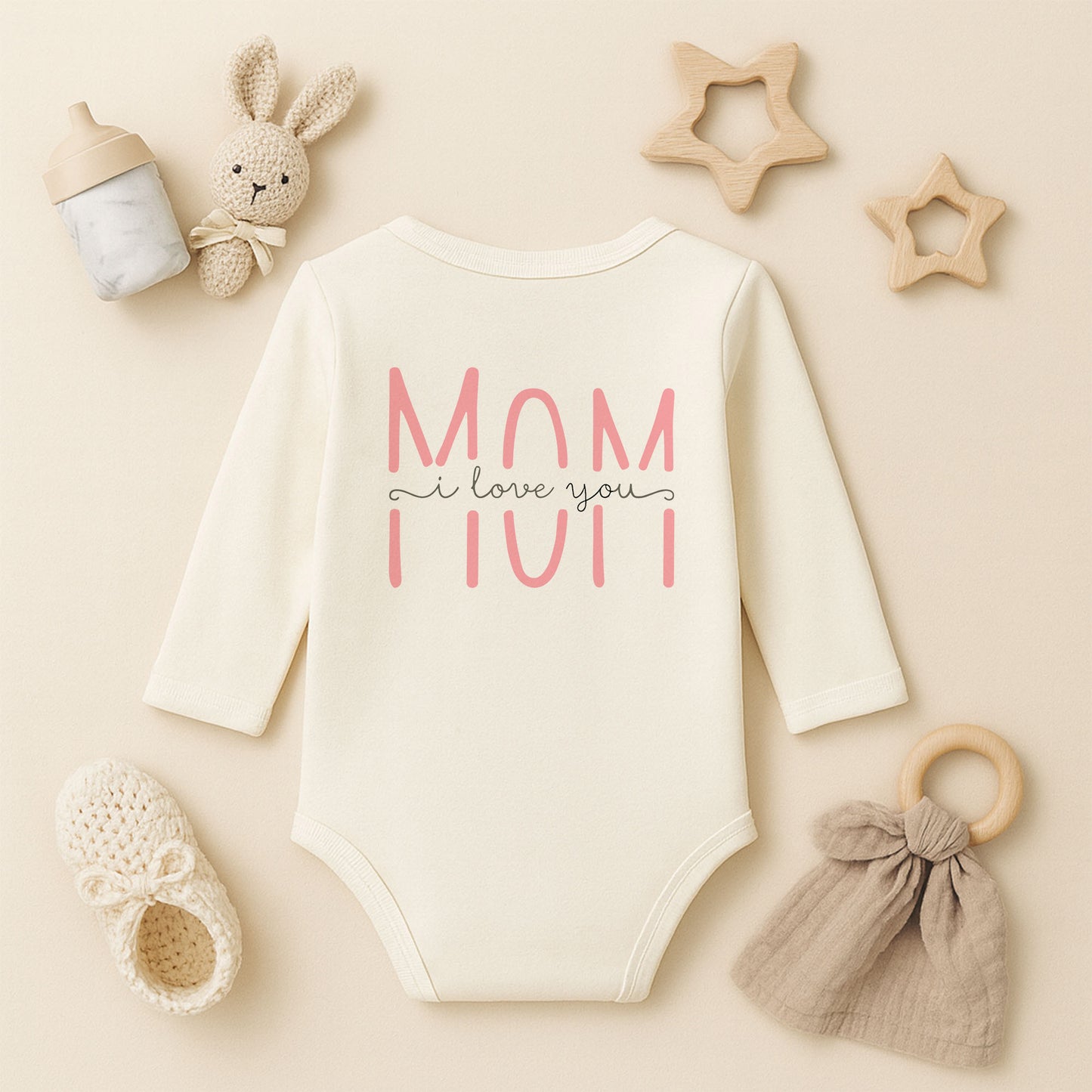 Mom To Be Baskılı Bebek Zıbını | Anne Adayı Temalı | 1–36 Ay