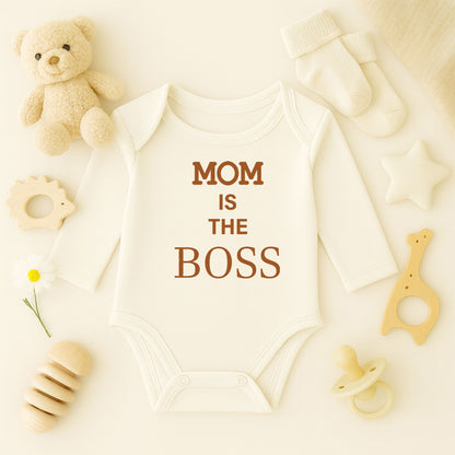 Mom Is The Boss Baskılı Tişört / Sweatshirt – Eğlenceli Anne Tasarımı