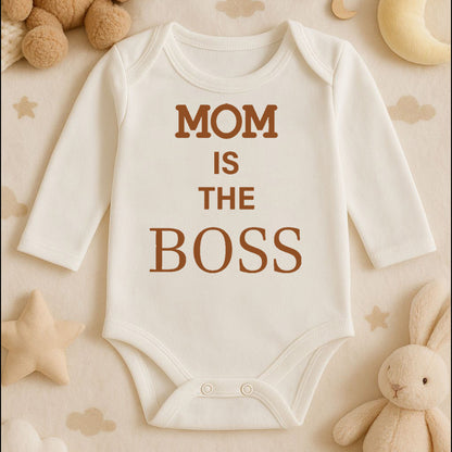 Mom Is The Boss Baskılı Tişört / Sweatshirt – Eğlenceli Anne Tasarımı