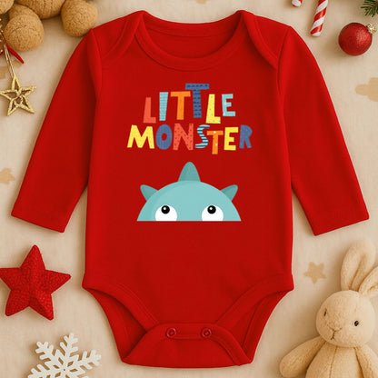 Little Monster Baskılı Çocuk Tişörtü / Sweatshirt – Sevimli Canavar Tasarımı