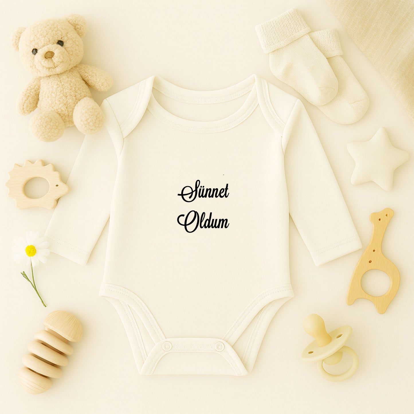 Minimal Siyah Tasarımlı Bebek Zıbını | 1–36 Ay, DTF Baskı, Hassas Cilt Uyumlu