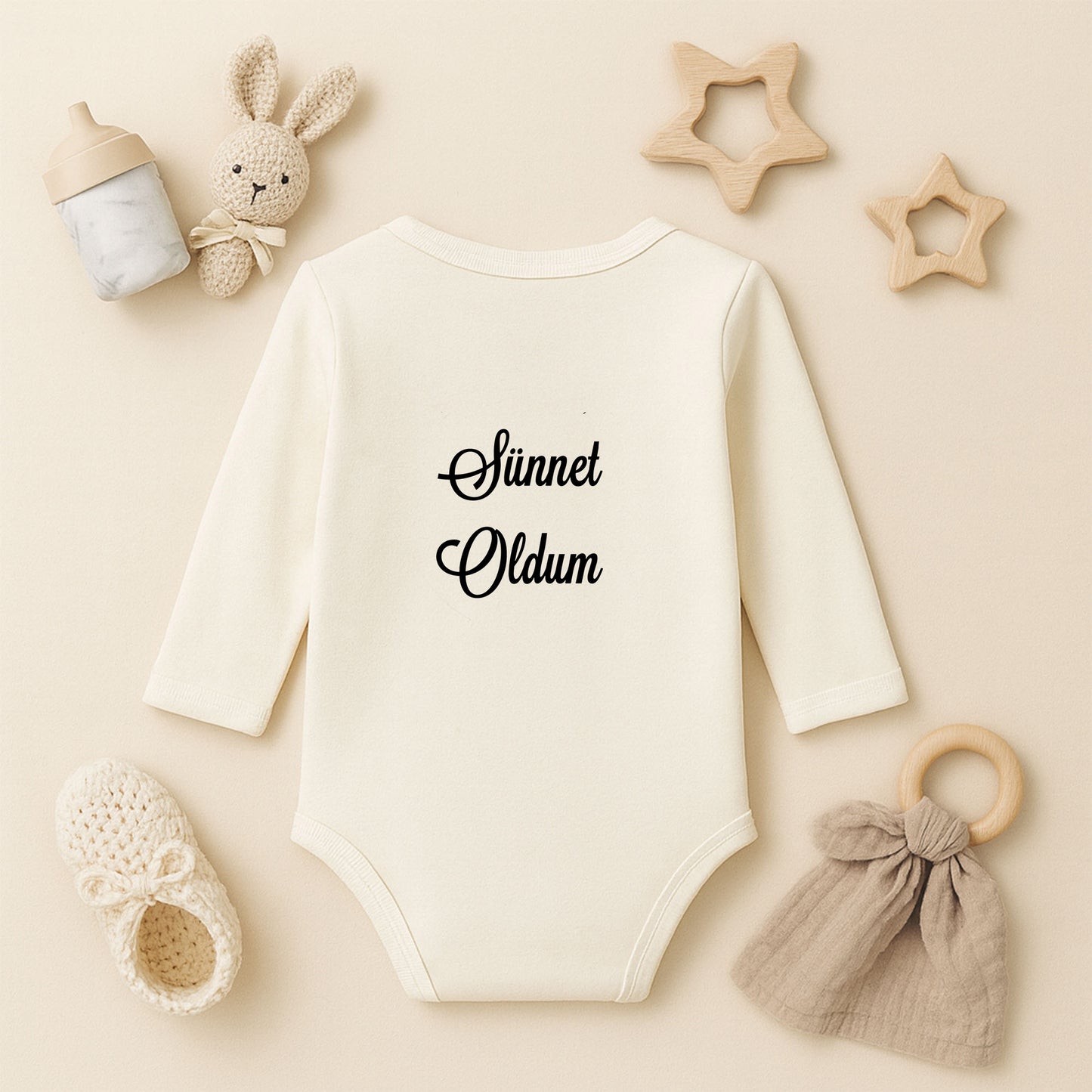 Minimal Siyah Tasarımlı Bebek Zıbını | 1–36 Ay, DTF Baskı, Hassas Cilt Uyumlu