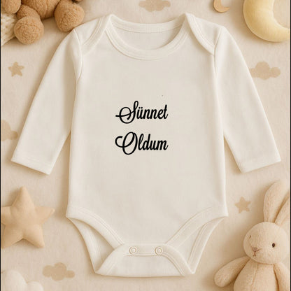 Minimal Siyah Tasarımlı Bebek Zıbını | 1–36 Ay, DTF Baskı, Hassas Cilt Uyumlu