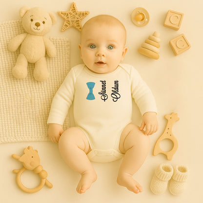 Papyon Tasarımlı Bebek Zıbını | 1–36 Ay, DTF Baskı, Hassas Cilt Uyumlu, Şık Stil