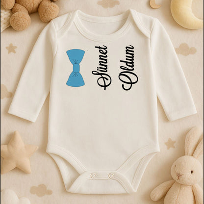 Papyon Tasarımlı Bebek Zıbını | 1–36 Ay, DTF Baskı, Hassas Cilt Uyumlu, Şık Stil