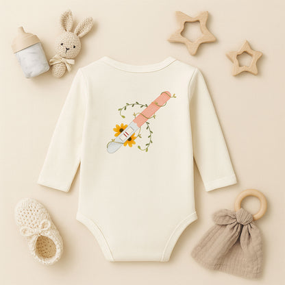 Hamilelik Müjdesi Temalı Bebek Zıbını | 1–36 Ay, DTF Baskı, Hassas Cilt Uyumlu, Özel Duyuru