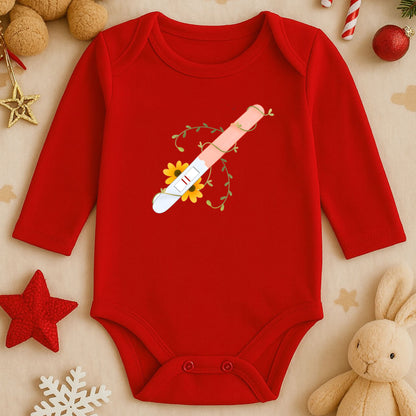 Hamilelik Müjdesi Temalı Bebek Zıbını | 1–36 Ay, DTF Baskı, Hassas Cilt Uyumlu, Özel Duyuru