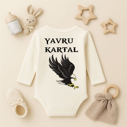 Kartal Desenli Bebek Zıbını | 1–36 Ay, DTF Baskı, Güçlü & Özgür Tasarım