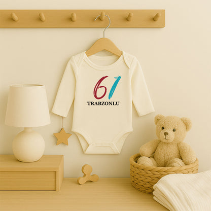 61 Baskılı Bebek Zıbını | 1–36 Ay, DTF Baskı, Numara Temalı Sevimli Tasarım