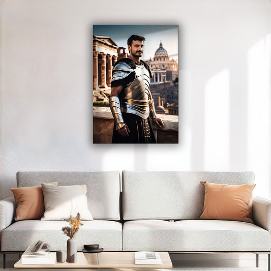 Kişiye Özel Antik Roma Karikatür Tasarımlı Cam Tablo | Yüksek Kaliteli UV Baskı