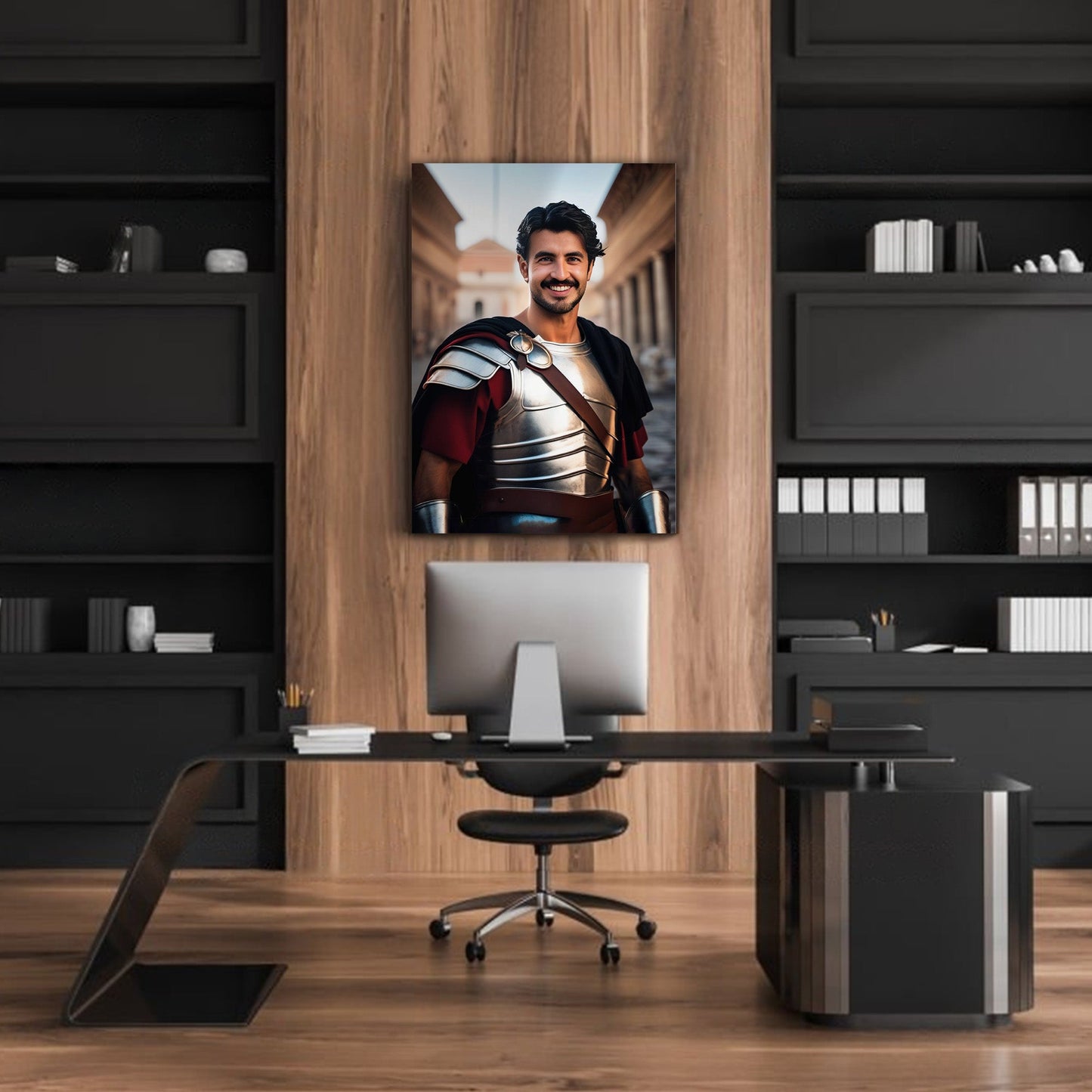 Kişiye Özel Antik Roma Karikatür Tasarımlı Cam Tablo | Yüksek Kaliteli UV Baskı