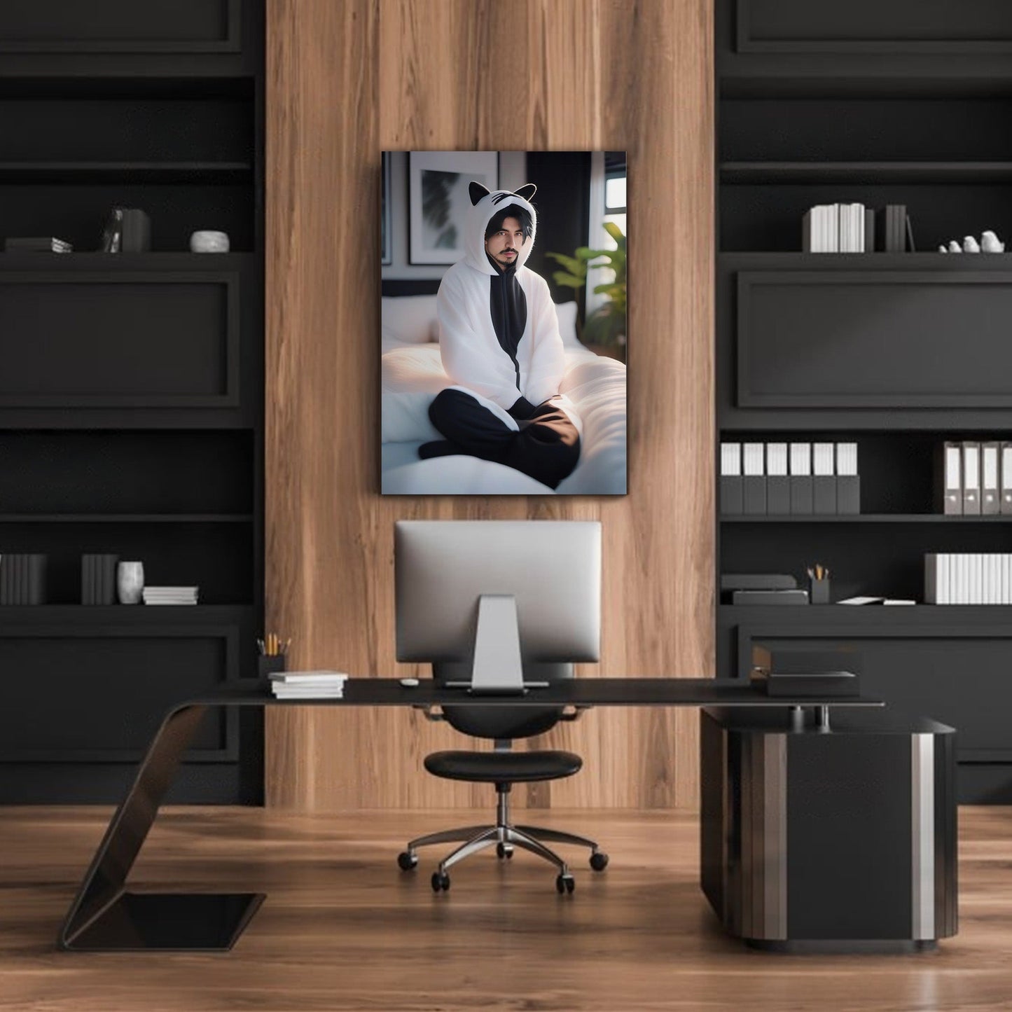 Kişiye Özel Pijama Partisi Karikatür Tasarımlı Cam Tablo | Eğlenceli ve Dayanıklı Dekor