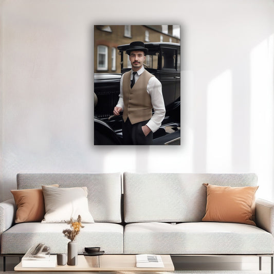 Kişiye Özel Nostalji Temalı Karikatür Cam Tablo | Geçmişin Eğlenceli Yansımaları