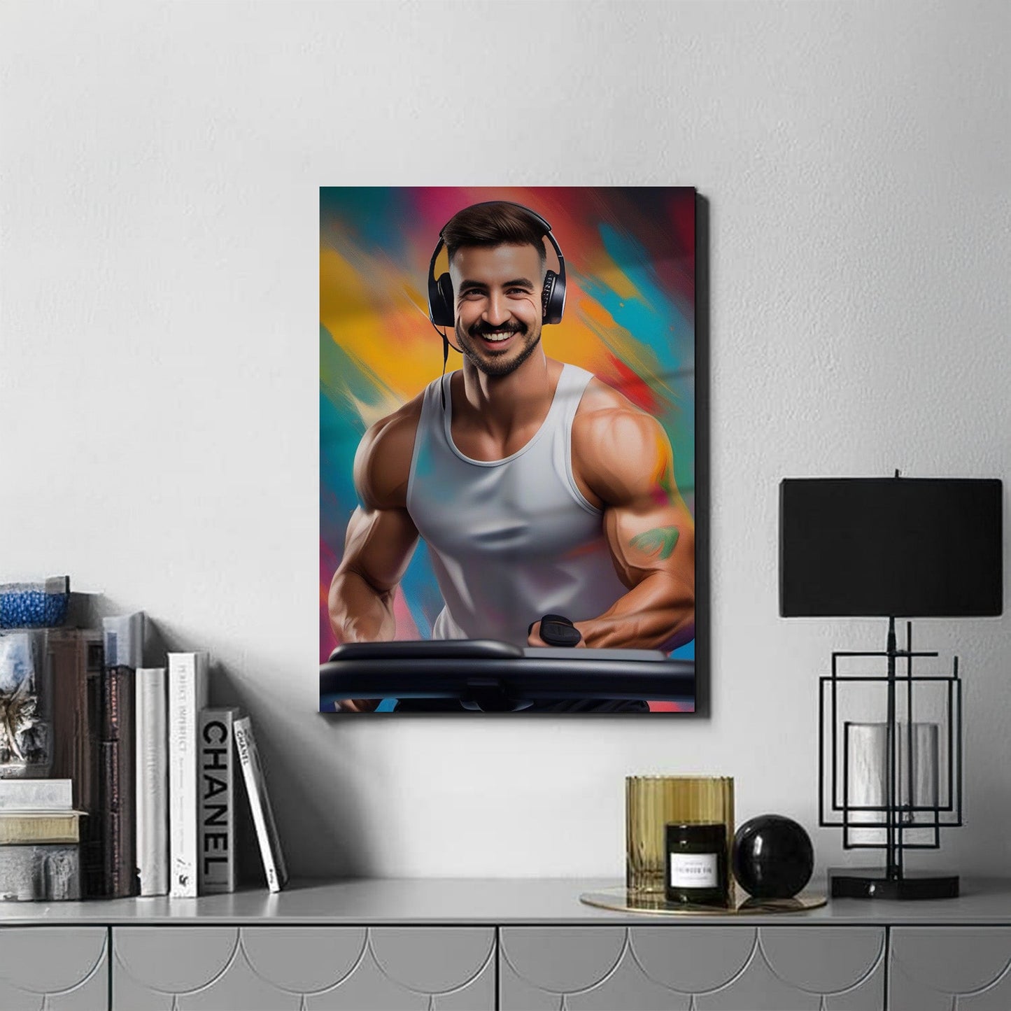 Kişiye Özel Karikatür Tasarımlı Cam Tablo | Benzersiz ve Dayanıklı Dekor