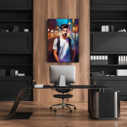 Kişiye Özel Karikatür Tasarımlı Cam Tablo | Benzersiz ve Dayanıklı Dekor