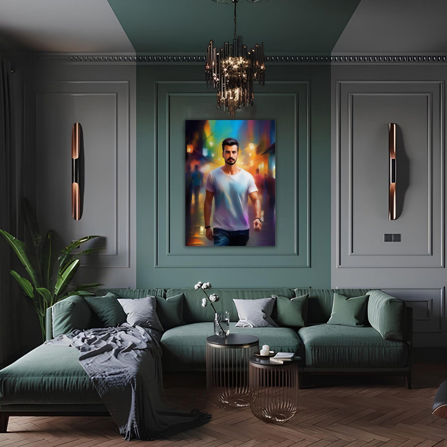 Kişiye Özel Karikatür Tasarımlı Cam Tablo | Benzersiz ve Dayanıklı Dekor