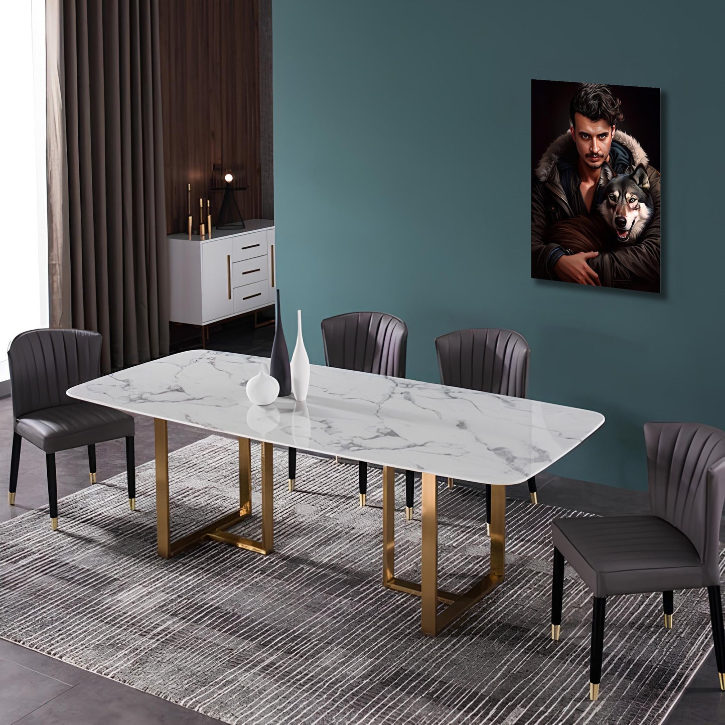 Kişiye Özel Karikatür Tasarımlı Cam Tablo | Benzersiz ve Dayanıklı Dekor