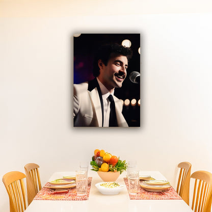 Kişiye Özel Piyano Temalı Karikatür Cam Tablo | Müzik Tutkunlarına Özel Dekor