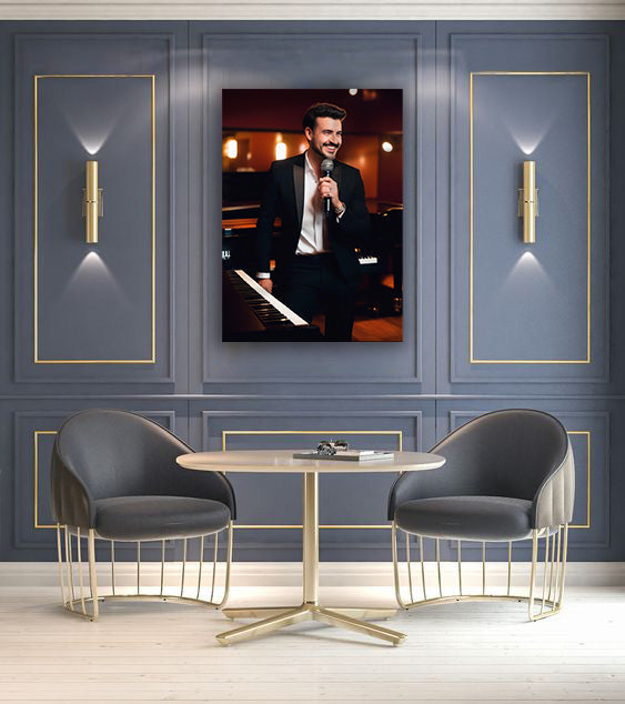 Kişiye Özel Piyano Temalı Karikatür Cam Tablo | Müzik Tutkunlarına Özel Dekor