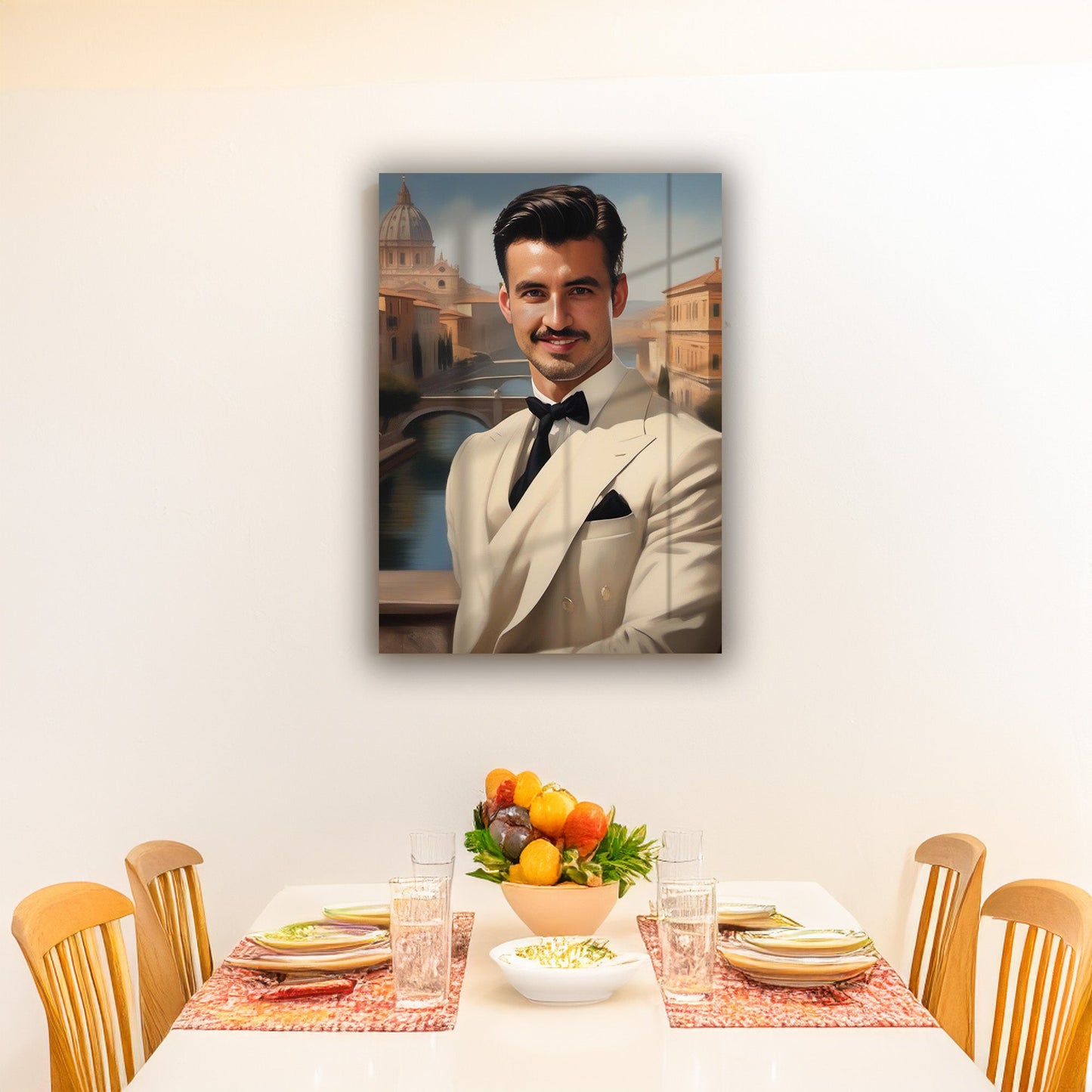 Kişiye Özel Roma Temalı Karikatür Cam Tablo | Tarihi ve Şık Dekorasyon