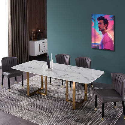 Kişiye Özel Günbatımı Temalı Karikatür Cam Tablo | Romantik ve Şık Dekorasyon