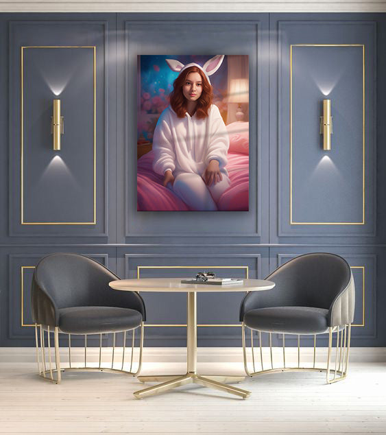 Kişiye Özel Pijama Partisi Karikatür Tasarımlı Cam Tablo | Eğlenceli ve Dayanıklı Dekor