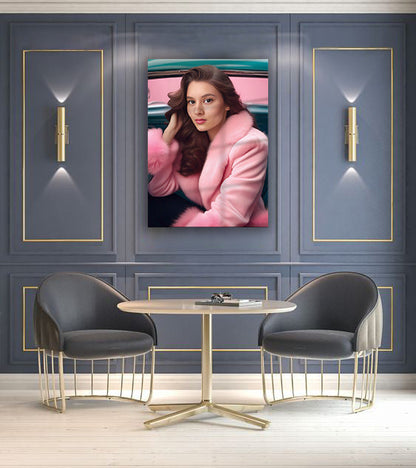 Kişiye Özel Zengin Temalı Karikatür Cam Tablo | Lüks ve Şık Dekorasyon