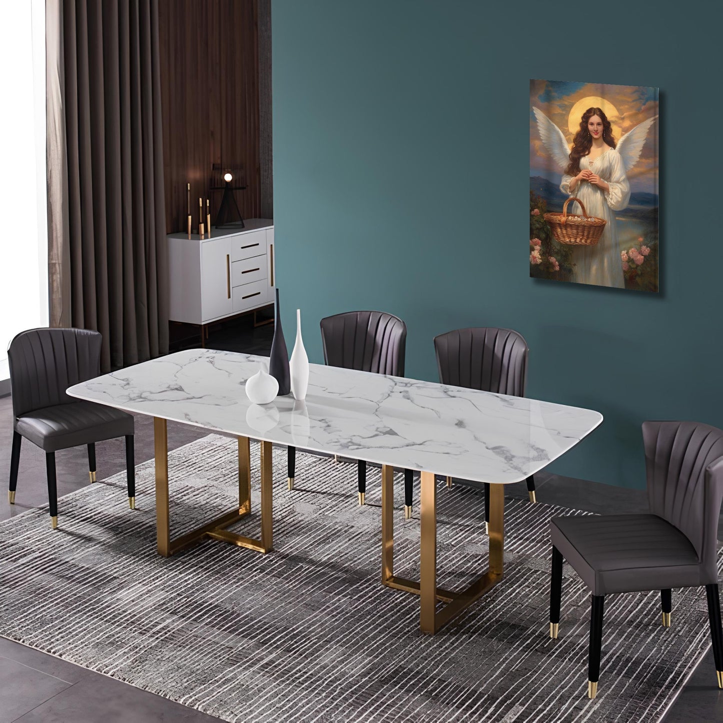 Kişiye Özel Romantik Temalı Karikatür Cam Tablo | Aşkınızı Yansıtan Dekor