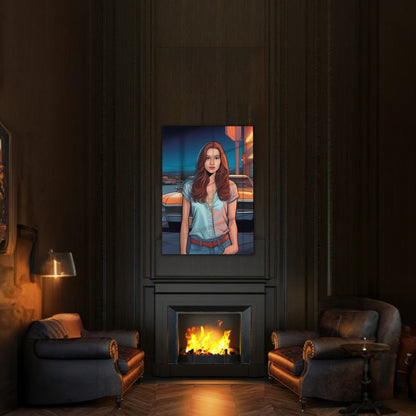 Kişiye Özel Retro Temalı Karikatür Cam Tablo | Geçmişin Eğlenceli Yansıması