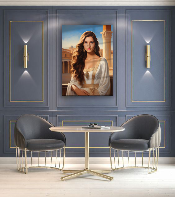 Kişiye Özel Roma Temalı Karikatür Cam Tablo | Tarihi ve Şık Dekorasyon