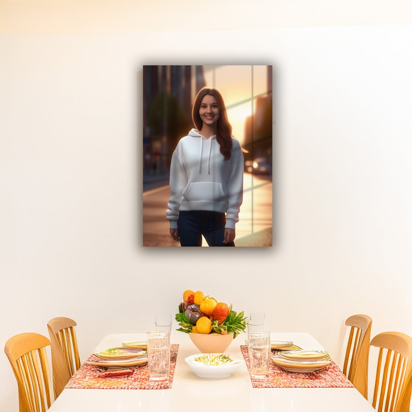 Kişiye Özel 3 Boyutlu Karikatür Cam Tablo | Derinlikli ve Şık Dekorasyon