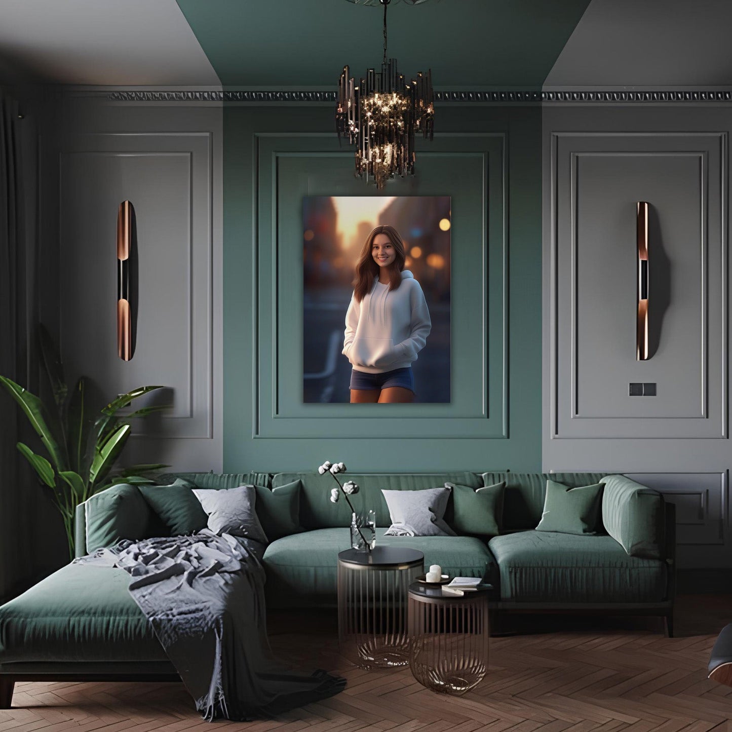 Kişiye Özel 3 Boyutlu Karikatür Cam Tablo | Derinlikli ve Şık Dekorasyon