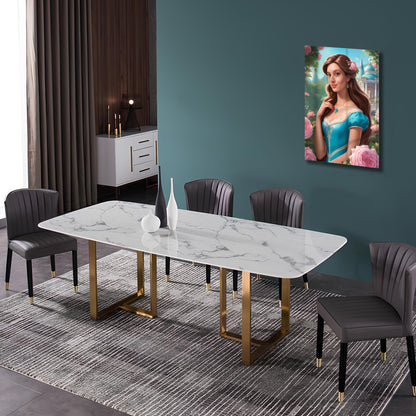 Kişiye Özel Prenses Temalı Karikatür Cam Tablo | Zarif ve Masalsı Dekor