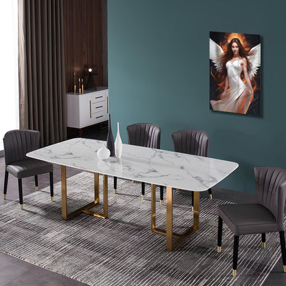 Kişiye Özel Melek Kız Temalı Karikatür Cam Tablo | Zarif ve İlahi Dekorasyon