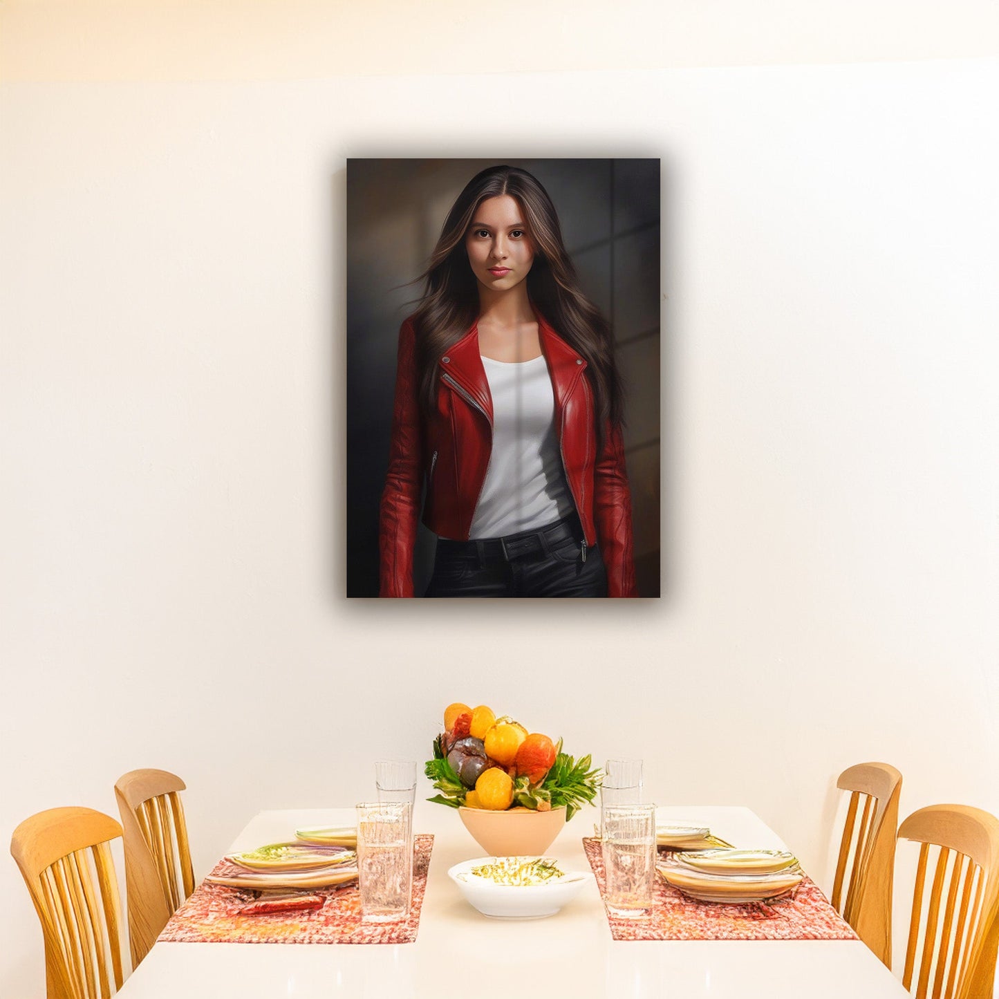 Kişiye Özel Modern Kız Temalı Karikatür Cam Tablo | Şık ve Tarz Sahibi Dekorasyon