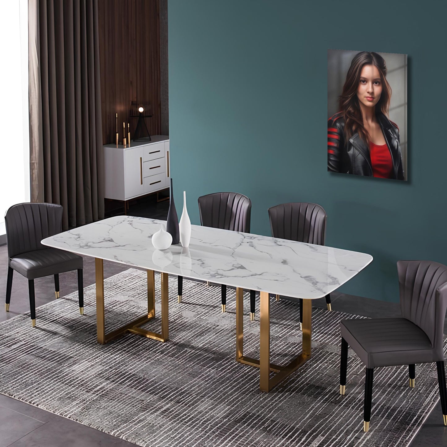 Kişiye Özel Modern Kız Temalı Karikatür Cam Tablo | Şık ve Tarz Sahibi Dekorasyon