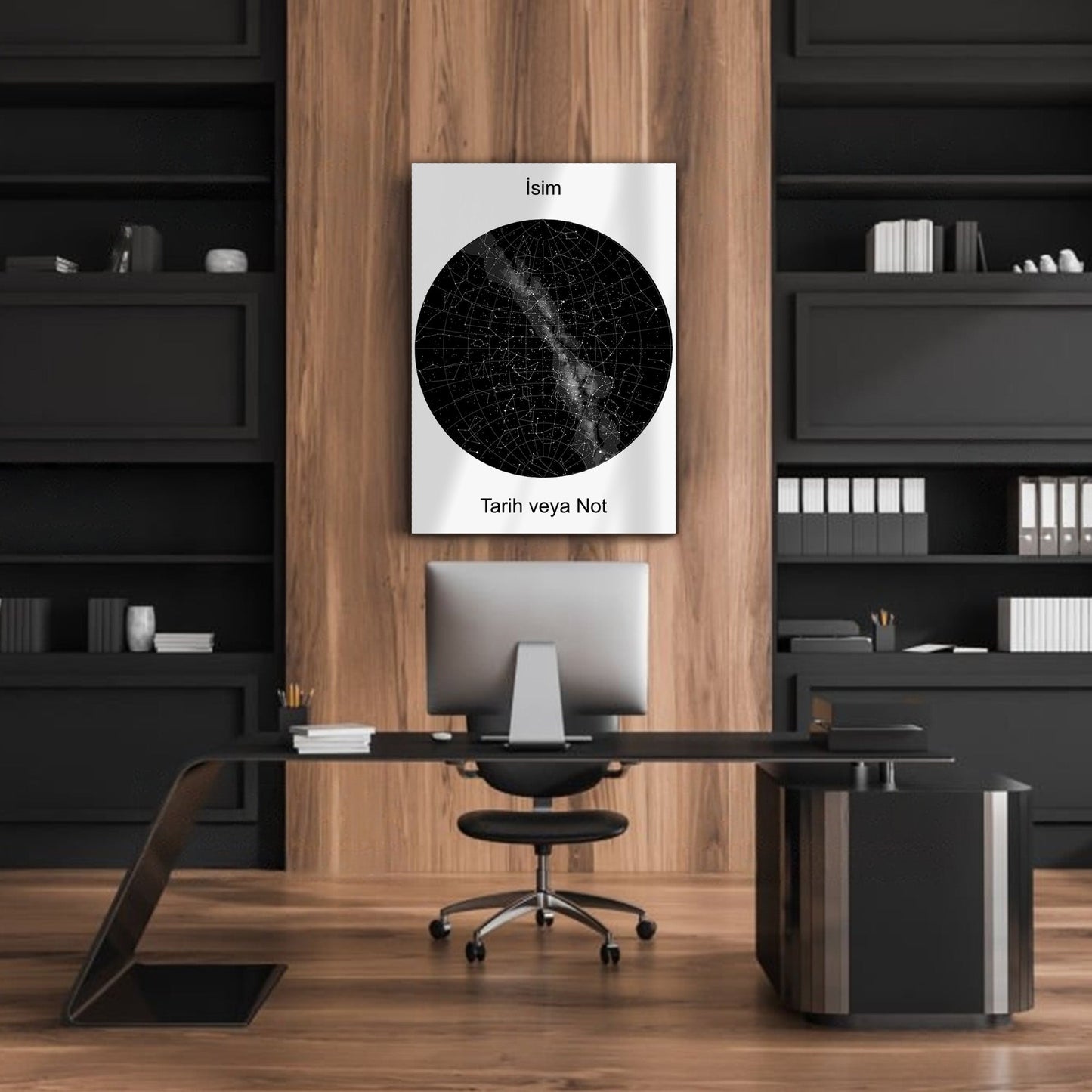 Kişiye Özel Yıldız Haritası Cam Tablo | Özel Anılar İçin Benzersiz Dekor