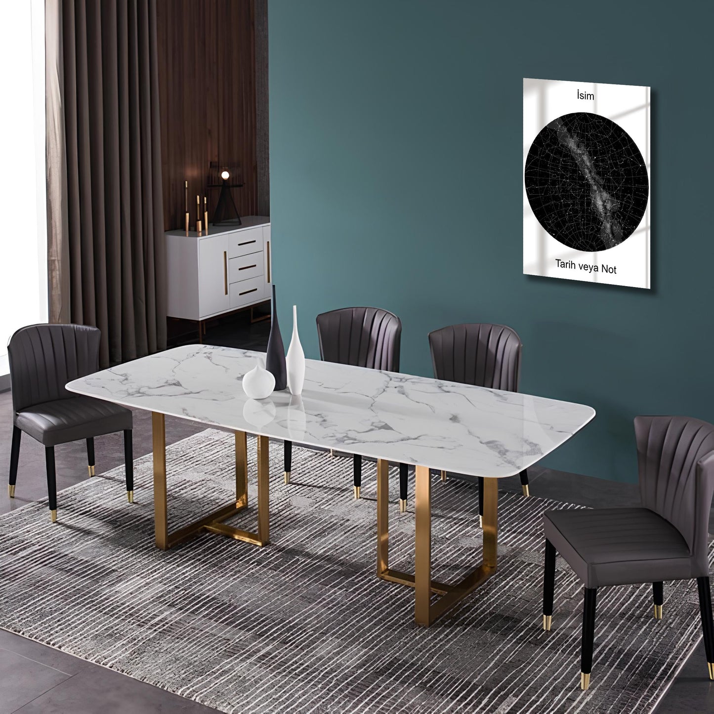 Kişiye Özel Yıldız Haritası Cam Tablo | Özel Anılar İçin Benzersiz Dekor