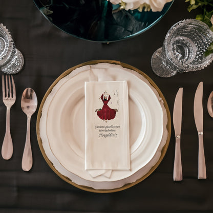 Tesettür Detaylı Özel Gün Peçetesi