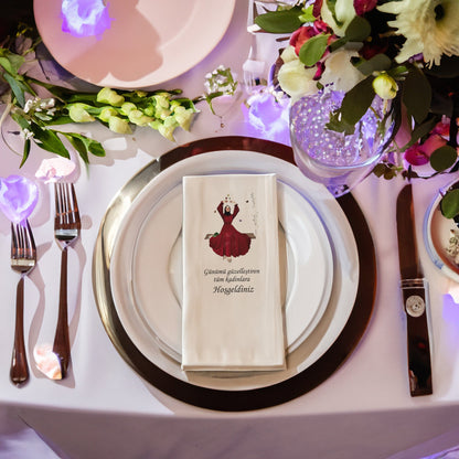 Tesettür Detaylı Özel Gün Peçetesi