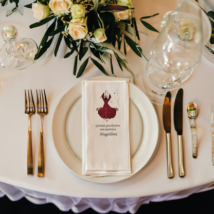 Tesettür Detaylı Özel Gün Peçetesi