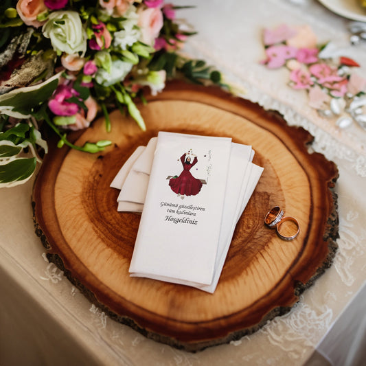 Tesettür Detaylı Özel Gün Peçetesi