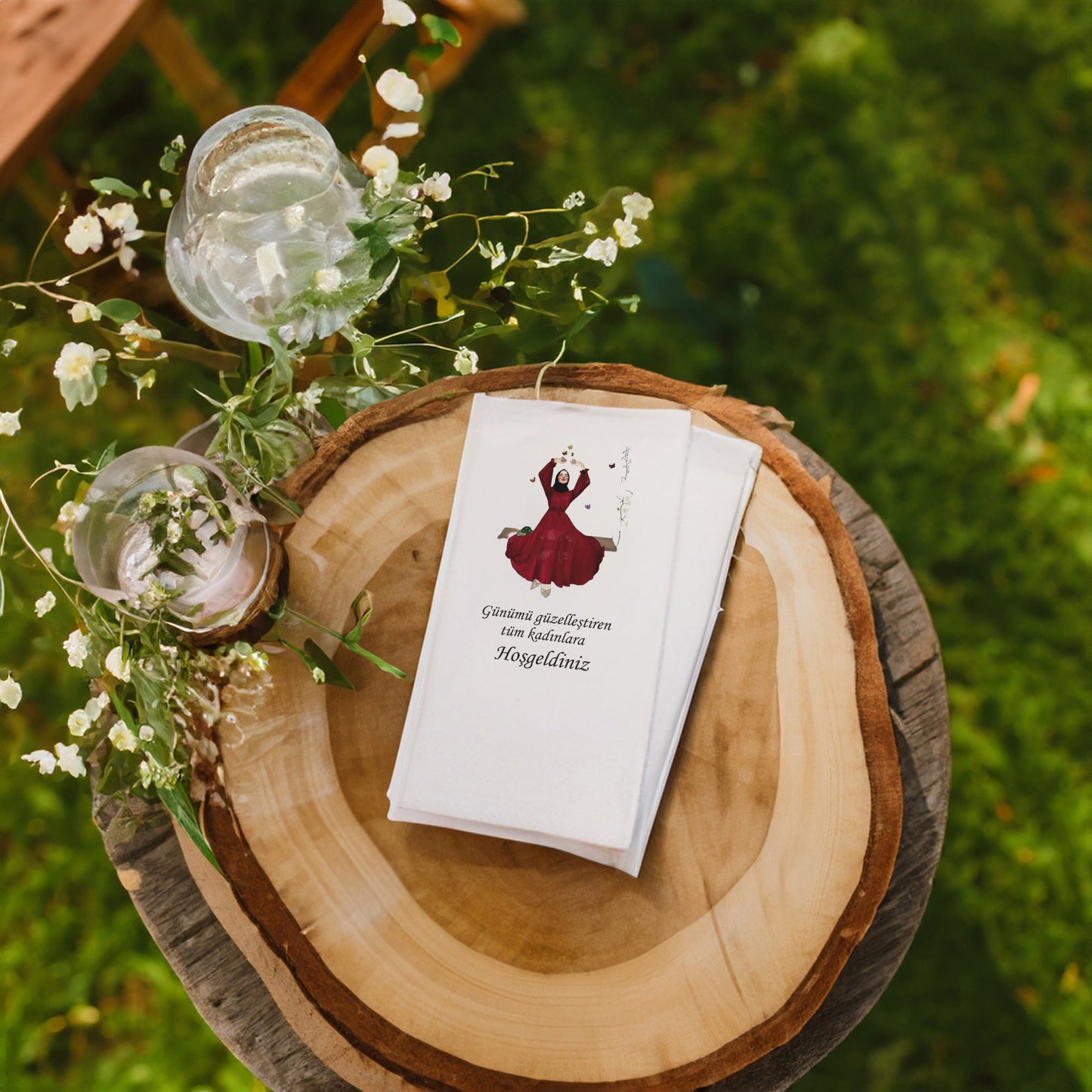 Tesettür Detaylı Özel Gün Peçetesi