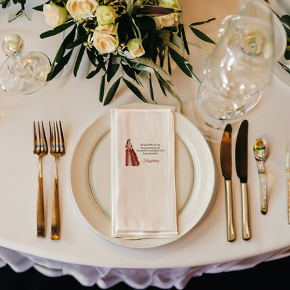 Bindallı Gelin Detaylı Özel Gün Peçetesi