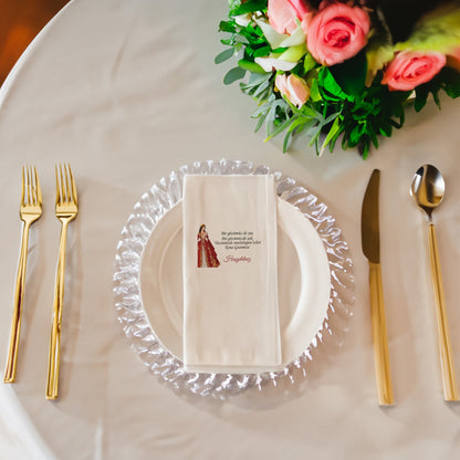 Bindallı Gelin Detaylı Özel Gün Peçetesi