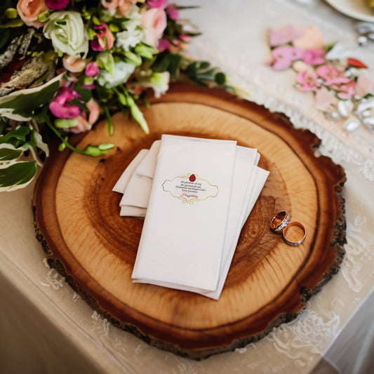 Elmas Detaylı Özel Gün Peçetesi