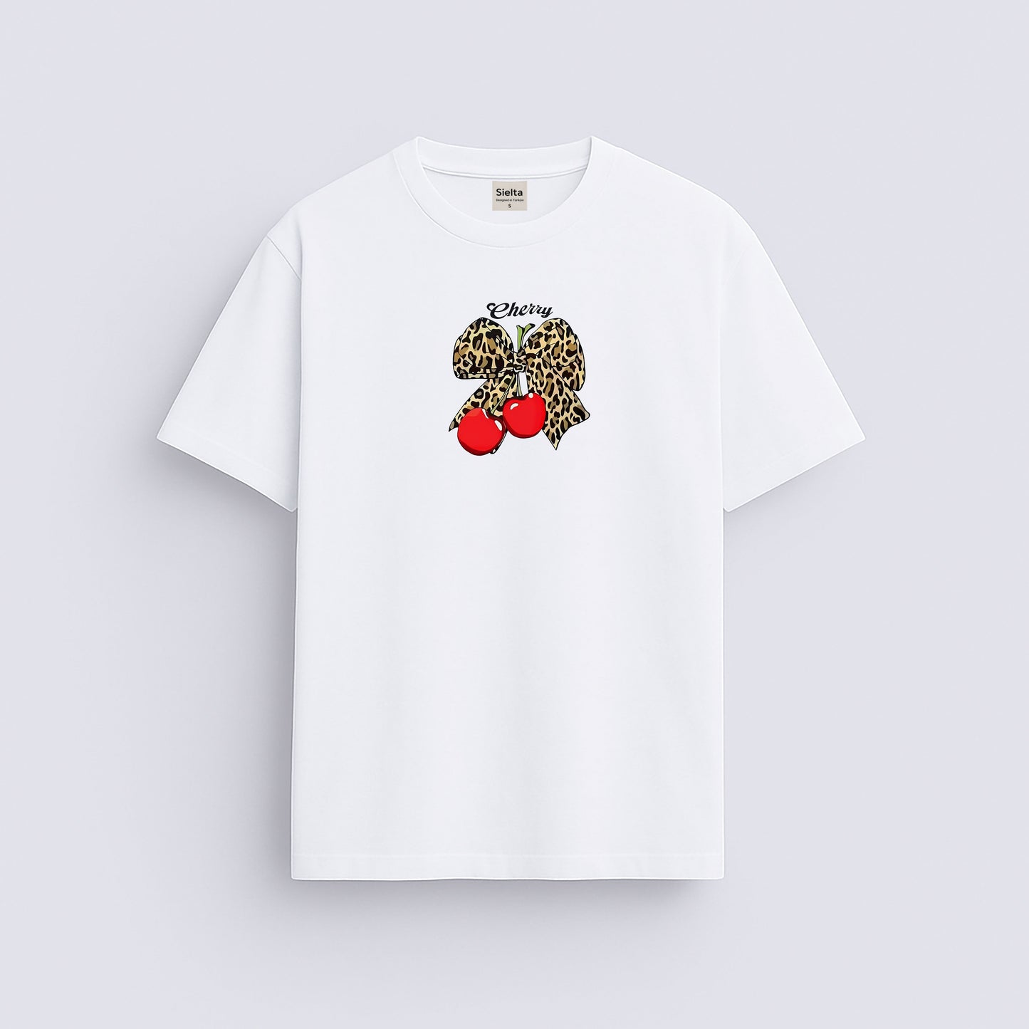Cherry baskılı regular tişört