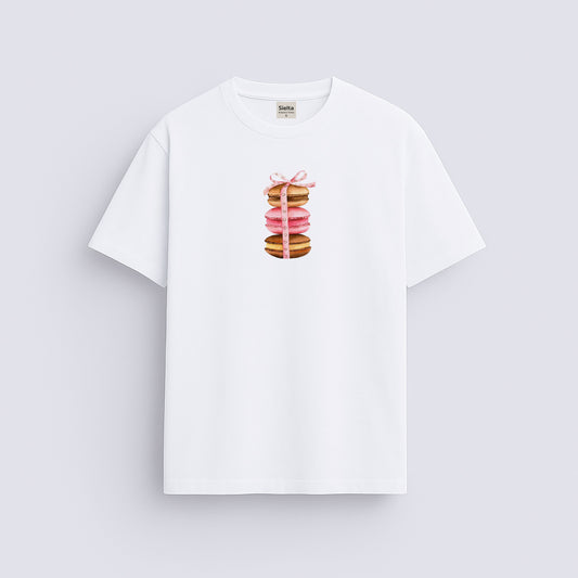 Makaron baskılı regular tişört