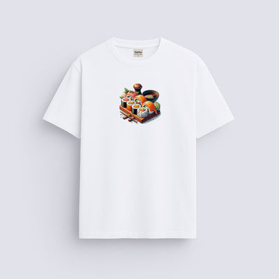 Sushi baskılı regular tişört