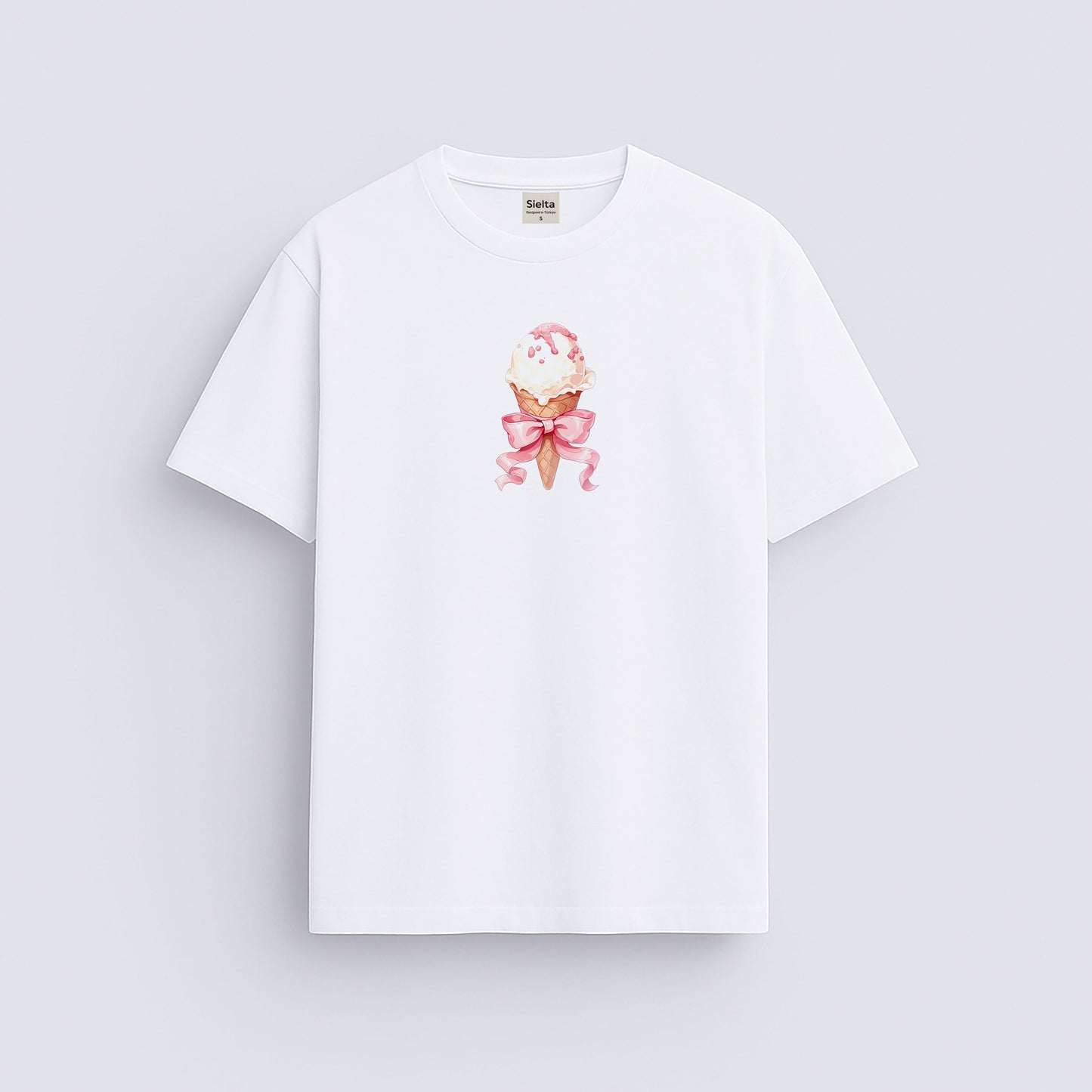 Ice cream baskılı regular tişört